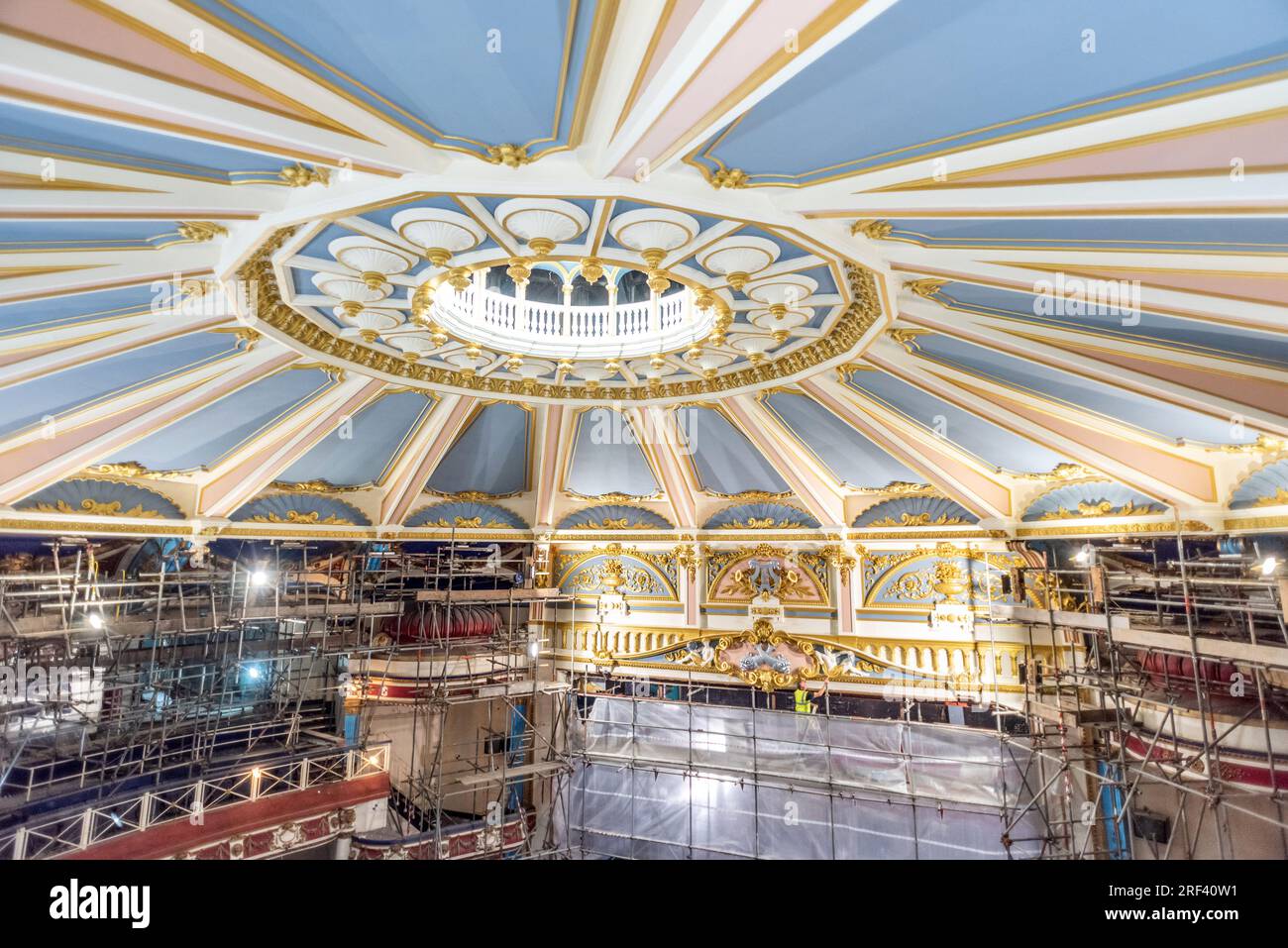 Brighton, 21 juillet 2023 : restauration de l'intérieur de l'Hippodrome Theatre historique de Brighton Banque D'Images