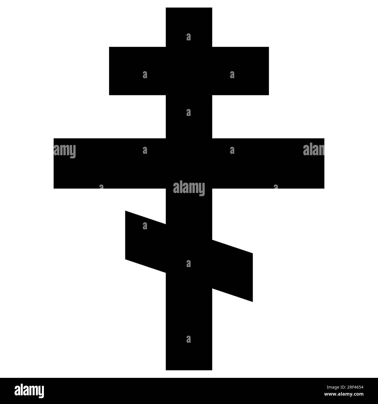 Symbole de croix orthodoxe. Icône noire plate Vector de croix orthodoxe pour le web ou l'application. Illustration de Vecteur