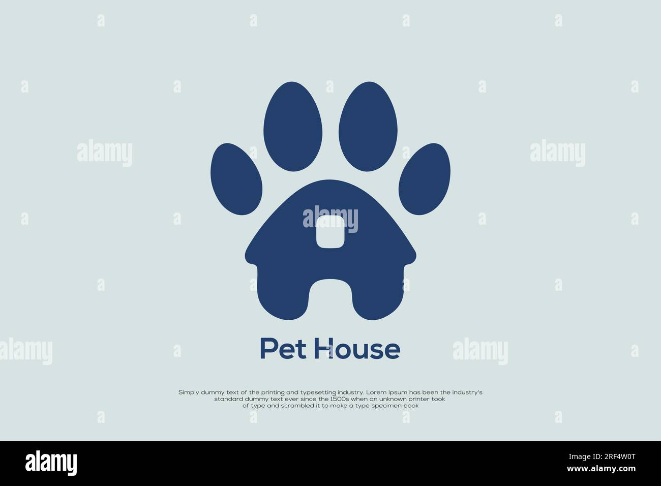 PET House Hidden logo concept Illustration et Silhouette Illustration de Vecteur
