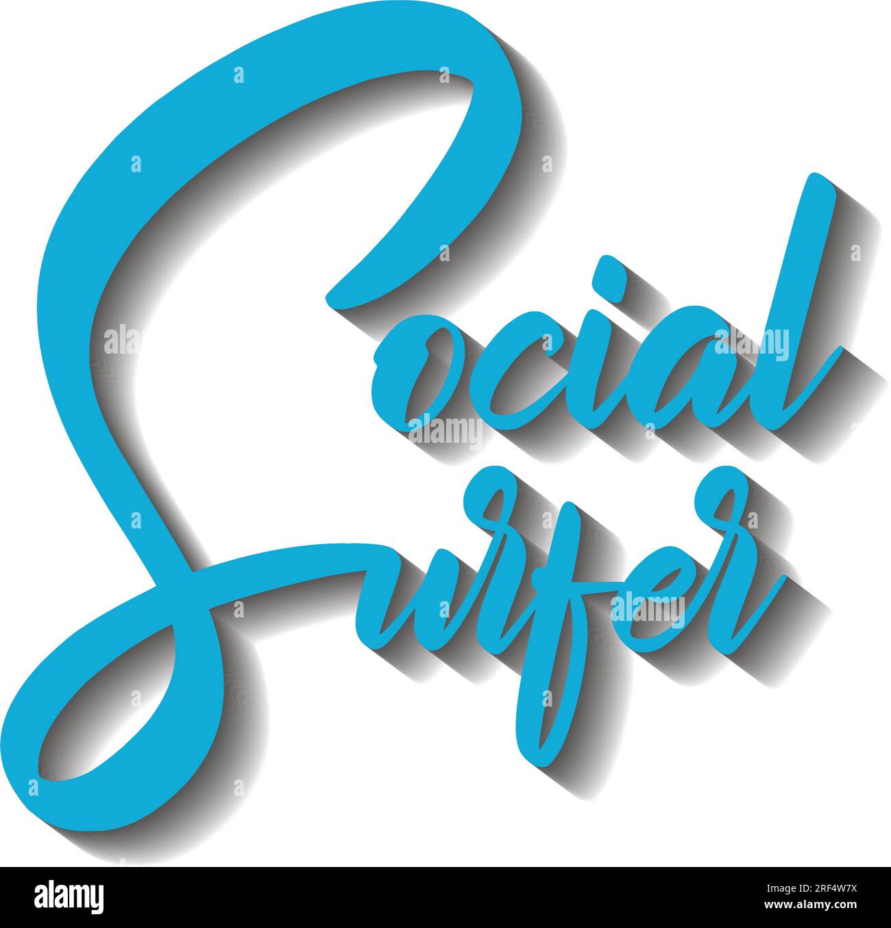Modèle de conception de logo social surfer concept Illustration de Vecteur