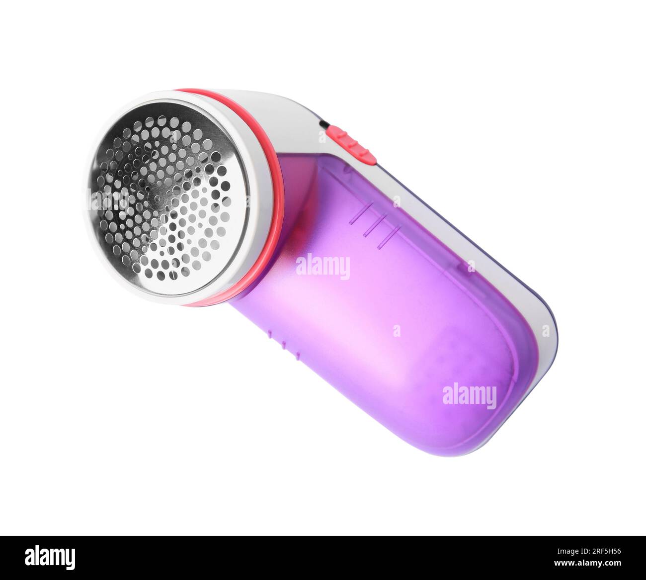 Rasoir en tissu violet moderne sur fond blanc Banque D'Images