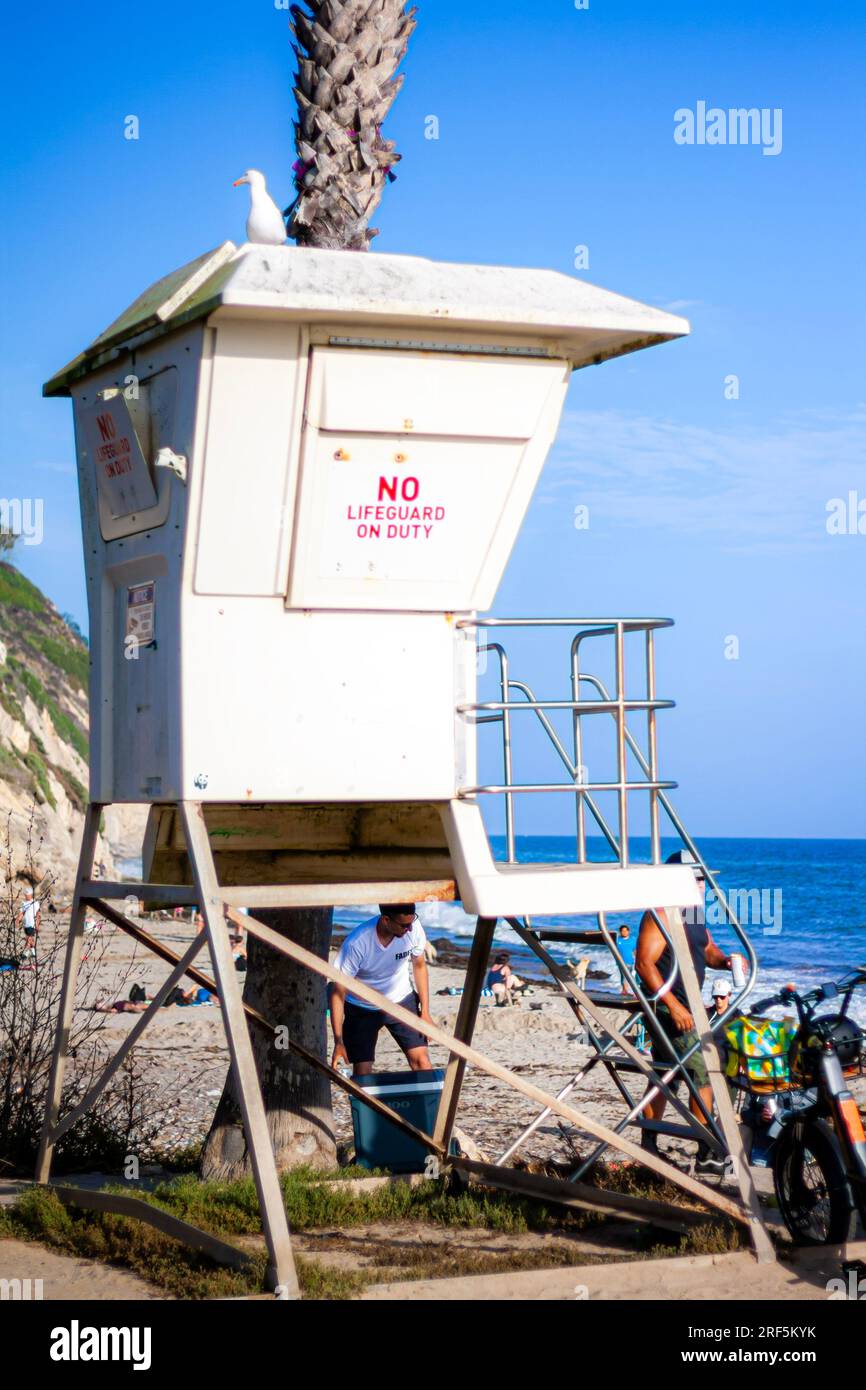 Poste de sauveteur, pas de sauveteur en service Banque D'Images