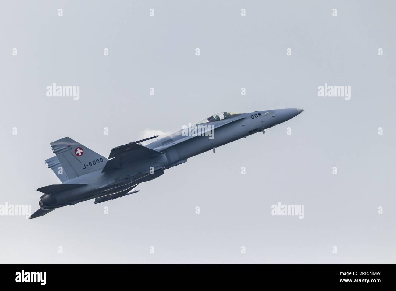 F18 Hornet en vol Banque D'Images