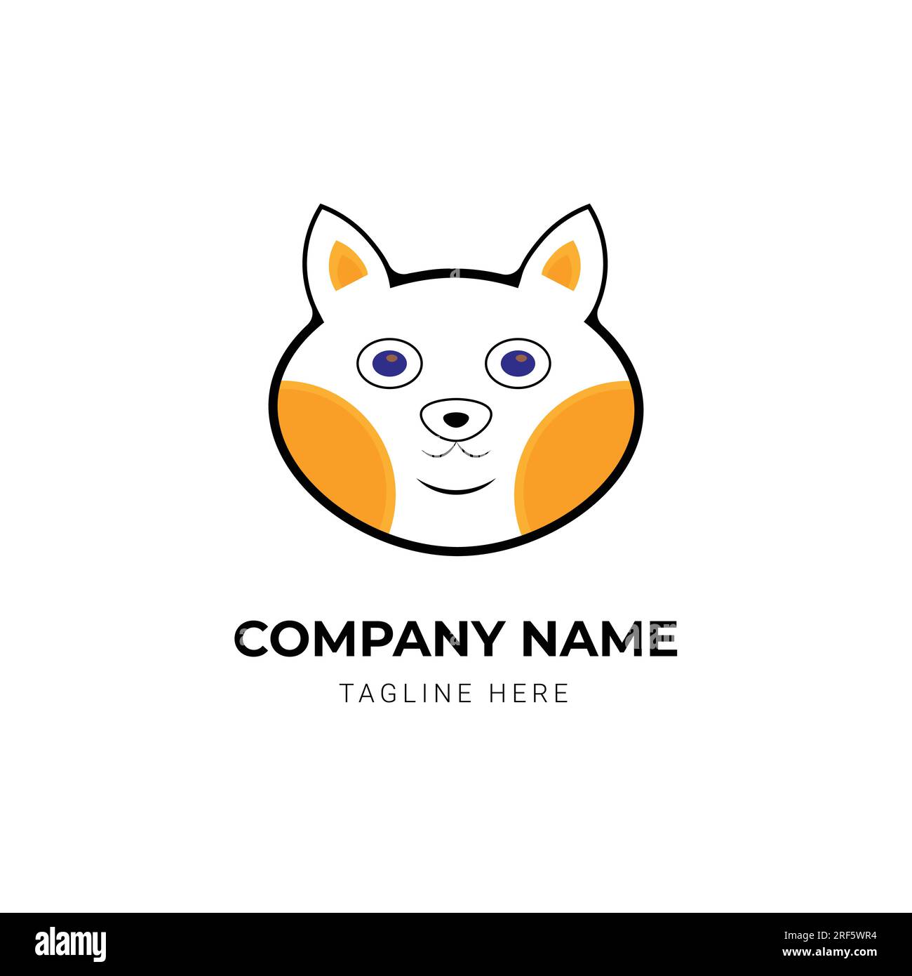 logo visage animal moderne Illustration de Vecteur