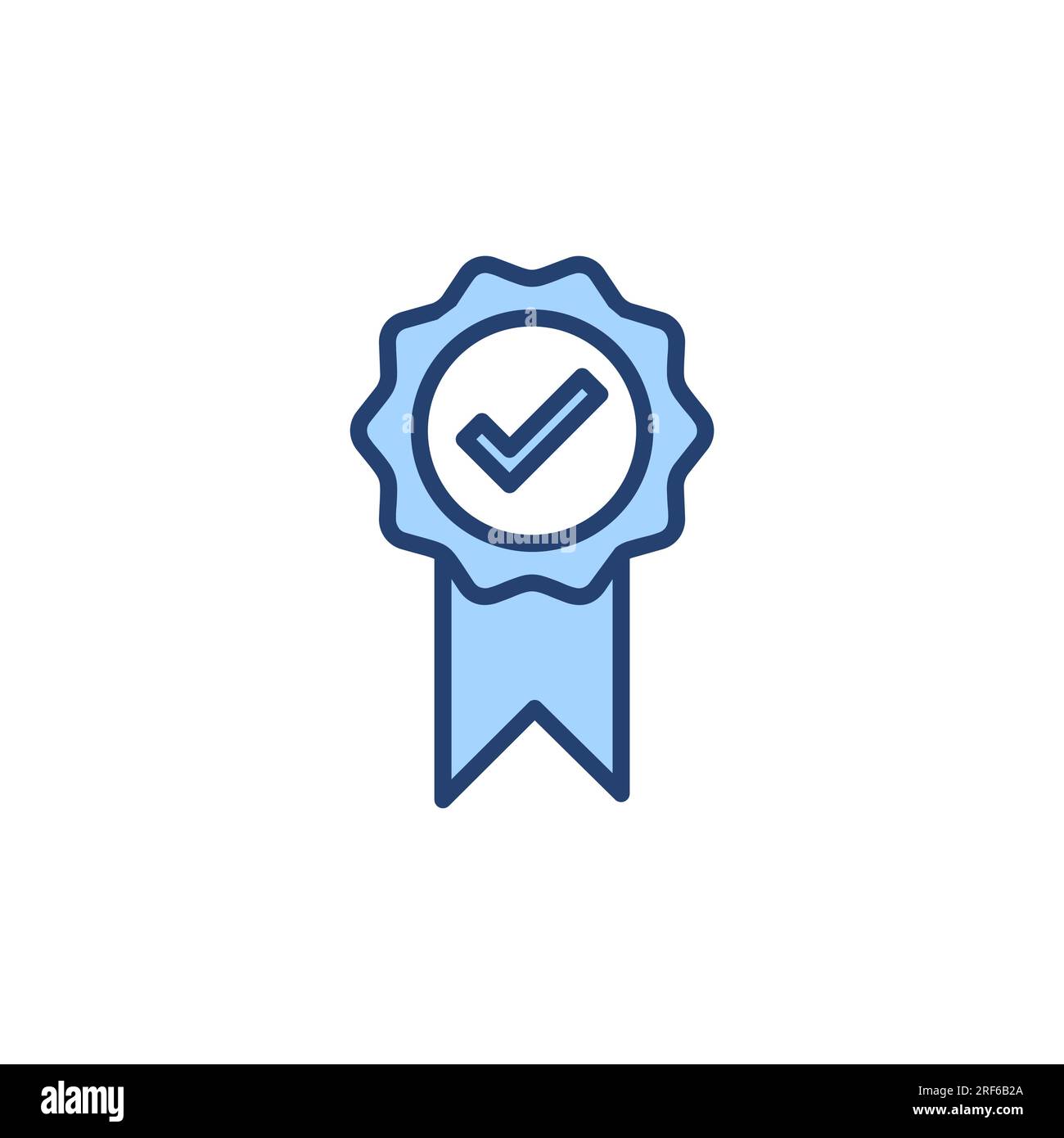 Vecteur d'icône approuvé. Icône médaille certifiée Illustration de Vecteur