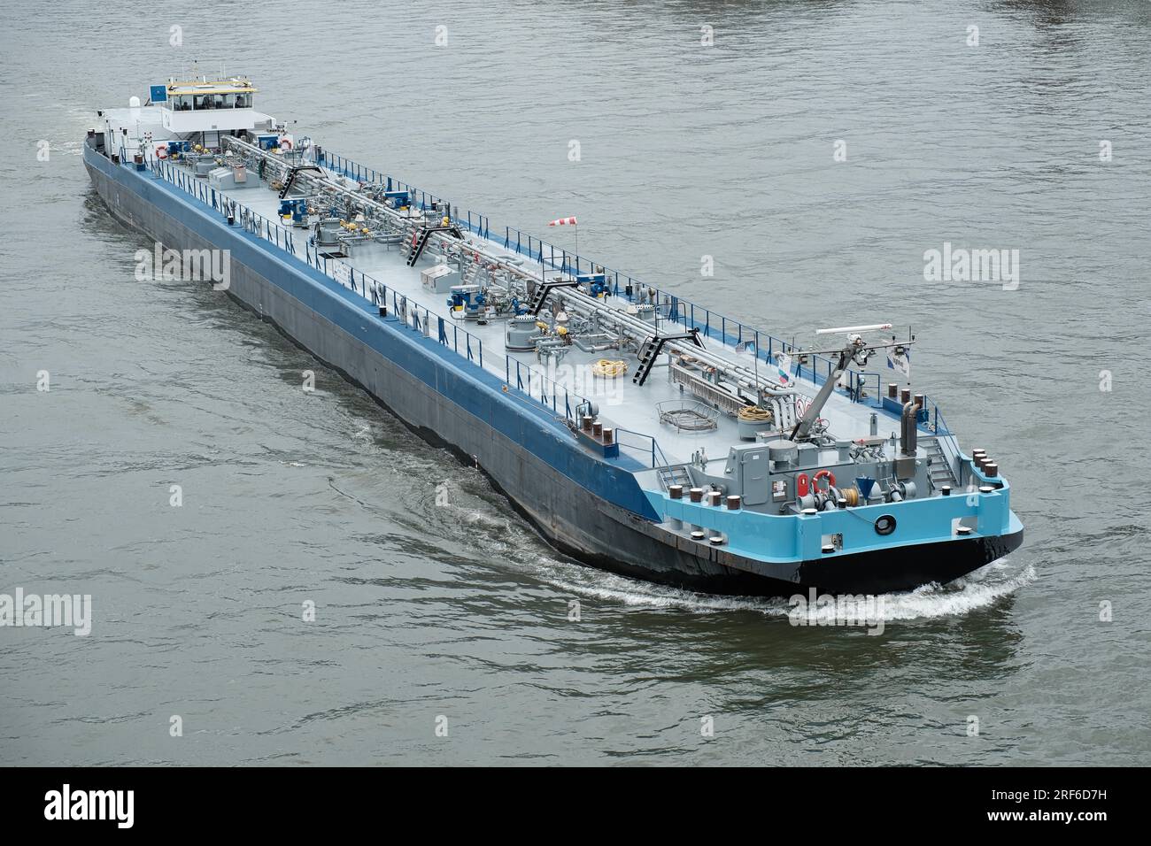 Cargo sur le Rhin, gaz, Cologne, Allemagne Banque D'Images