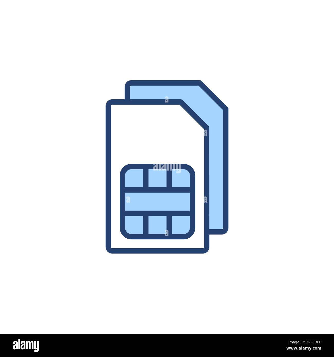 Vecteur d'icône de carte SIM. signe et symbole de la carte sim double Illustration de Vecteur