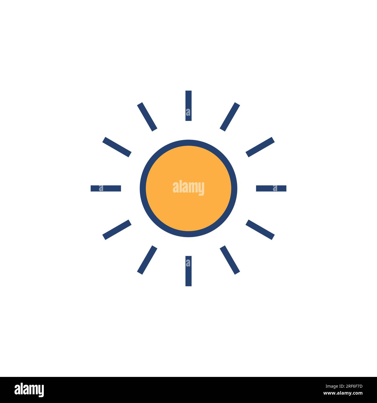 Vecteur d'icône Sun. Symbole et symbole de luminosité Illustration de Vecteur