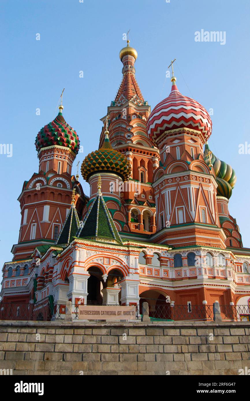 La Cathédrale Saint-Basile, place Rouge, Moscou, Russie Banque D'Images