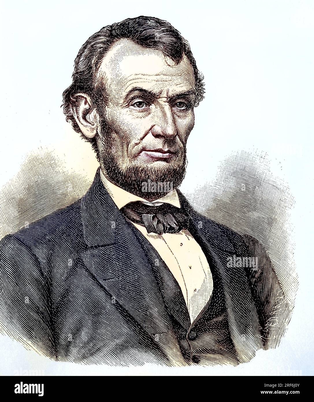 Abraham Lincoln, 12. Février 1809 - 15. Avril 1865, guerre der 16. Präsident der Vereinigten Staaten von Amerika von 1861 bis 1865, digitale verbesserte Reproduktion eines Originaldrucks aus dem 19. Jahrhundert / Abraham Lincoln, 12 février 1809 - 15 avril 1865, a été le 16e président des États-Unis d'Amérique de 1861 à 1865, reproduction numérique améliorée d'une estampe originale du 19e siècle Banque D'Images