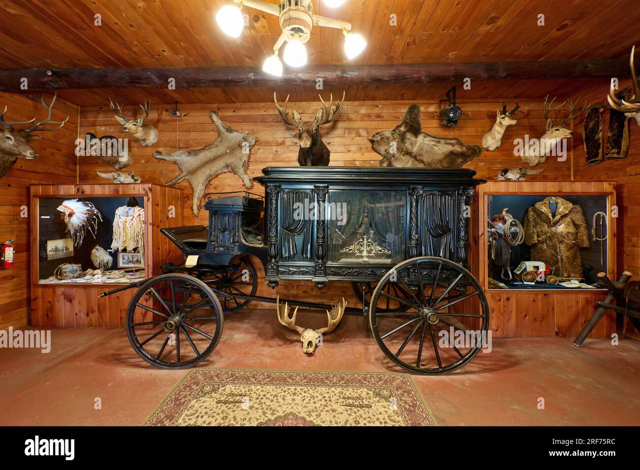 Le musée du vieil ouest, intérieur tourné Old Trail Town, Cody, Wyoming, États-Unis d'Amérique Banque D'Images