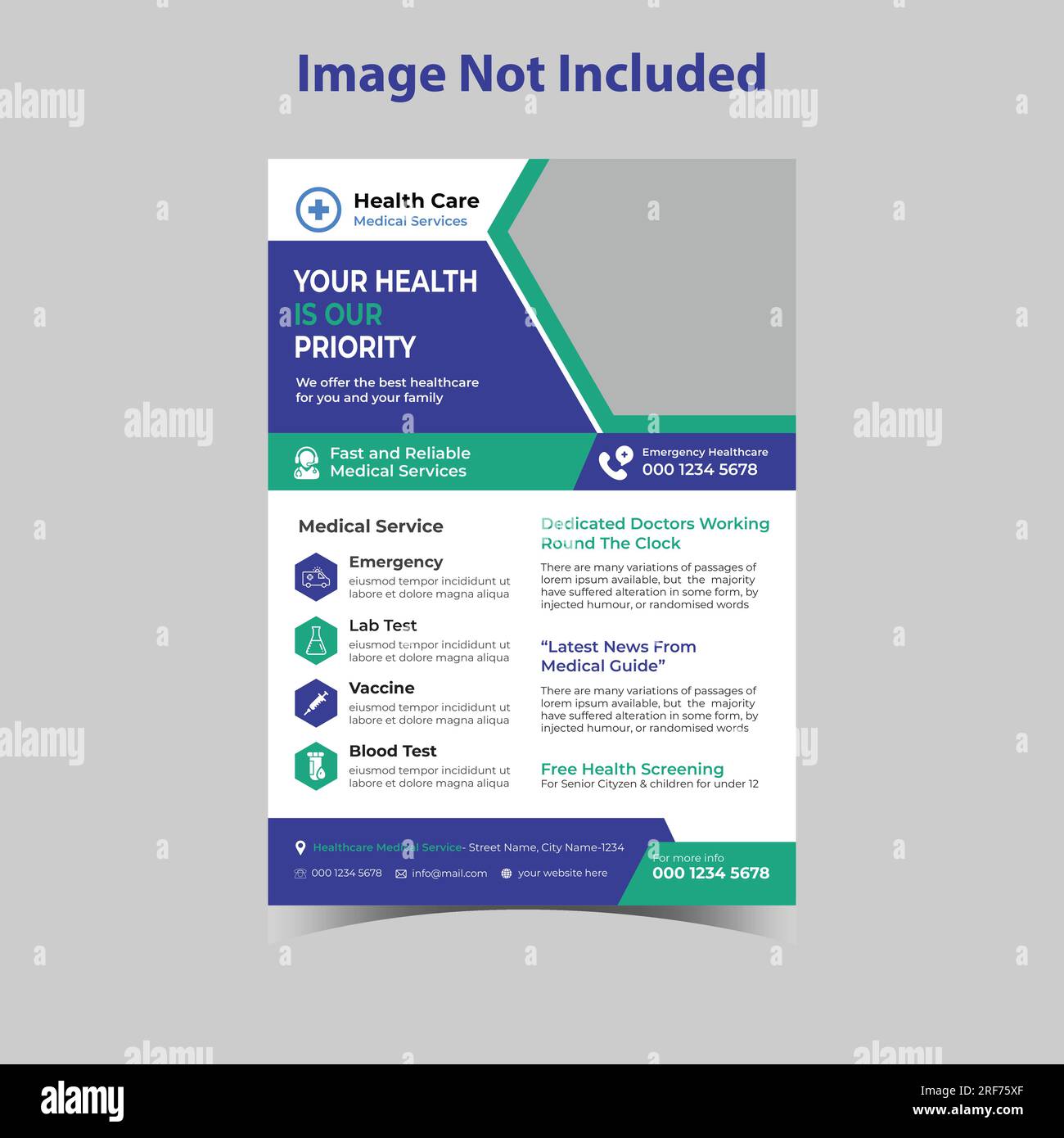 modèle de conception de flyer d'agence de marketing d'entreprise. Illustration de Vecteur