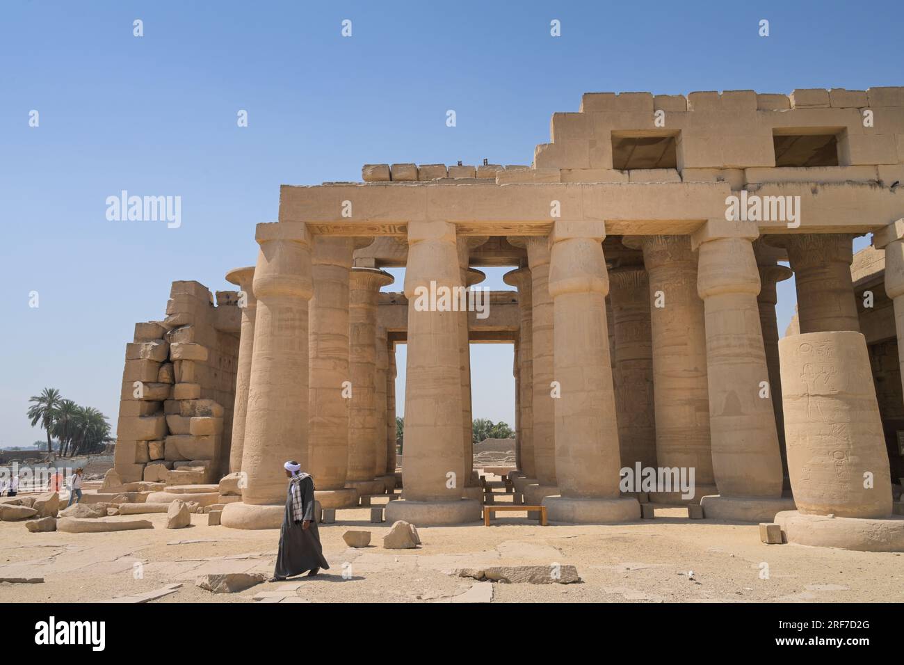 Großer Säulensaal Hypostyl, Ramesseum, Theben-West, Ägitten Banque D'Images