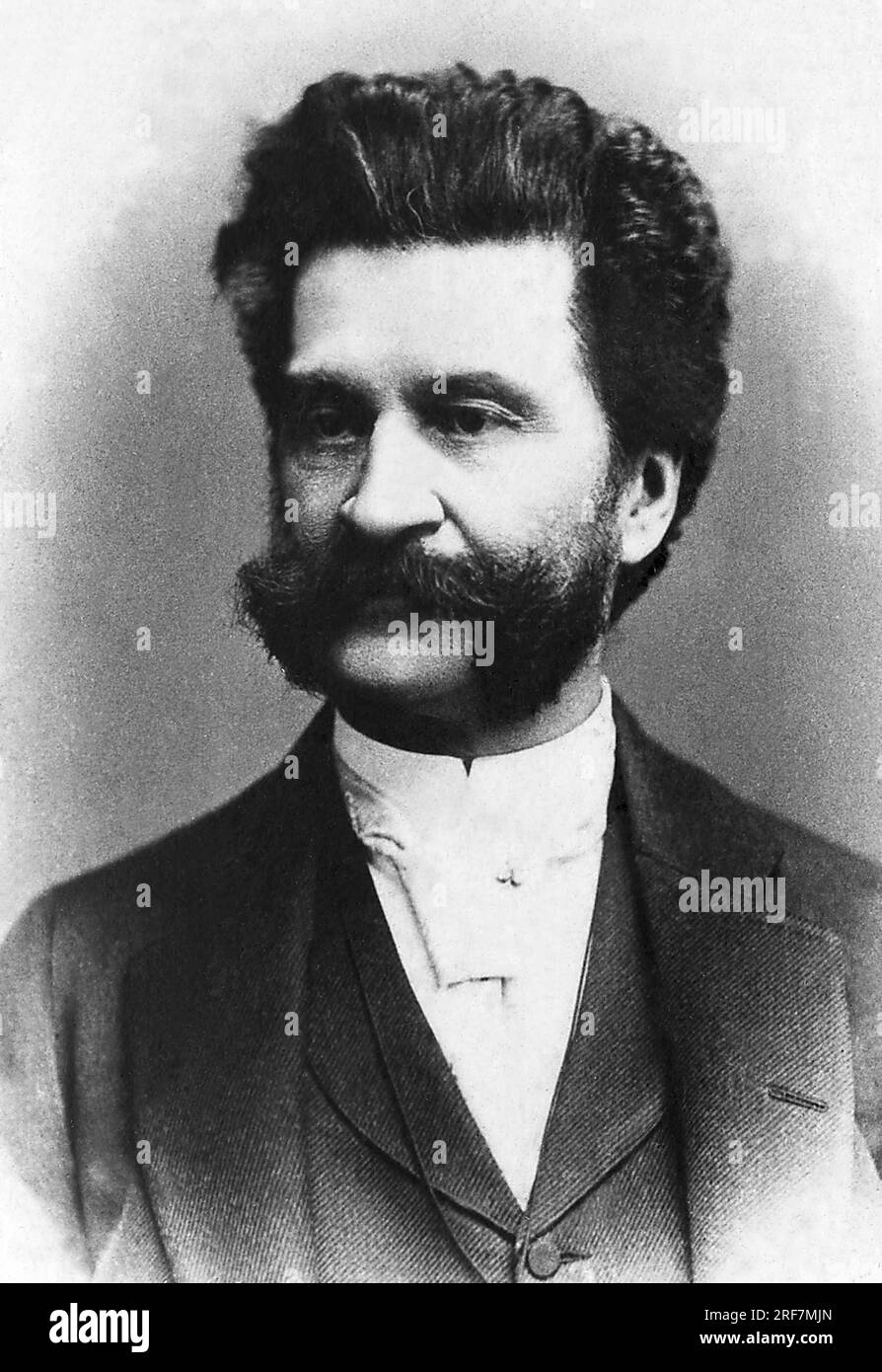 Portrait de Johann Strauss (1825-1899), compositeur autrichien. Banque D'Images