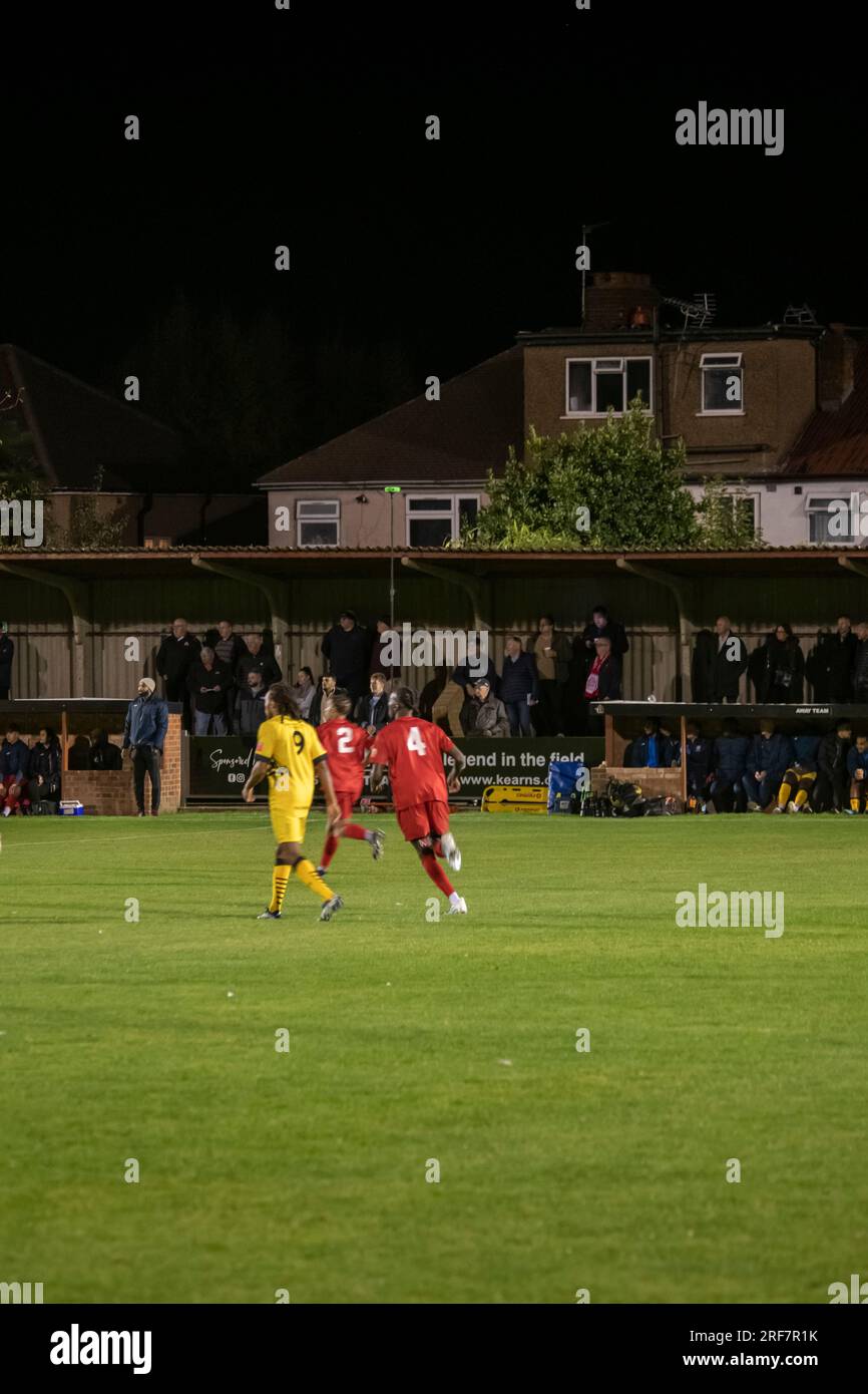 Club de football Harrow FC, match à Harrow Grounds Banque D'Images