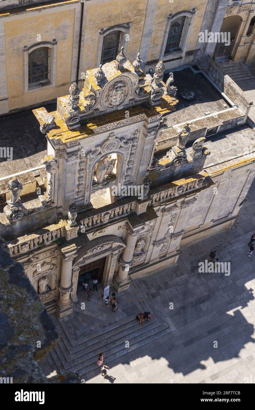 Vue de Lecce depuis le clocher de la cathédrale, Pouilles, Italie, Europe Banque D'Images