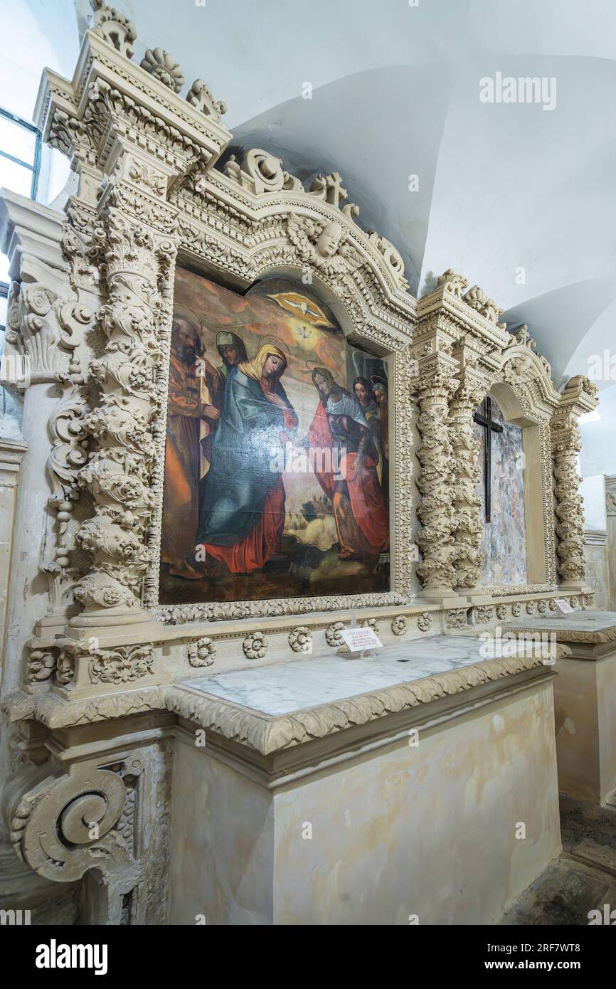 Cathédrale Maria Santissima Assunta et S. Oronzo, intérieur, crypte, Lecce, Pouilles, Italie, Europe Banque D'Images