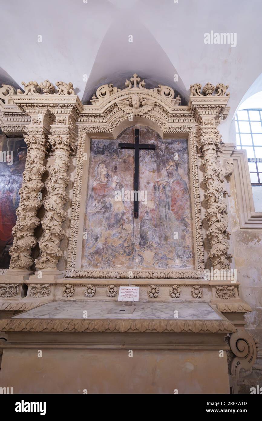 Cathédrale Maria Santissima Assunta et S. Oronzo, intérieur, crypte, Lecce, Pouilles, Italie, Europe Banque D'Images