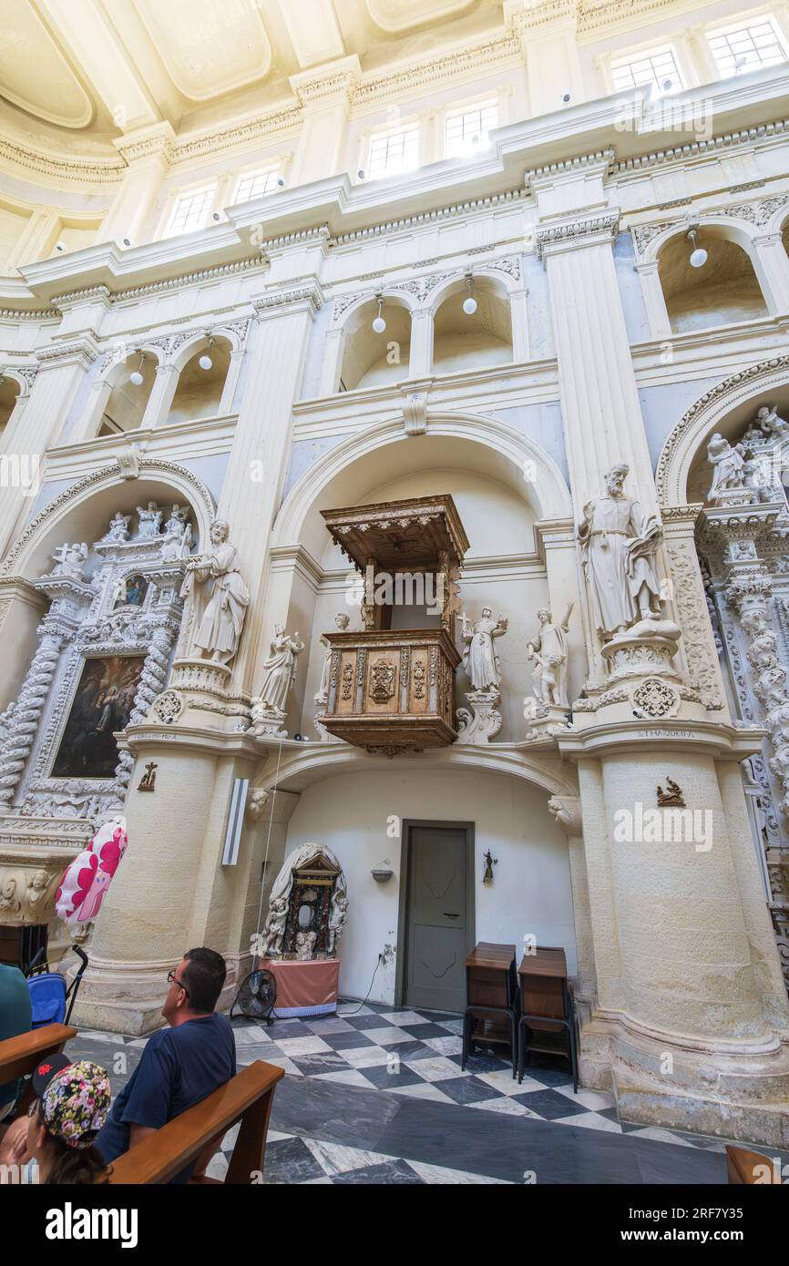 St. Église de Matthieu, intérieur, Lecce, Pouilles, Italie, Europe Banque D'Images