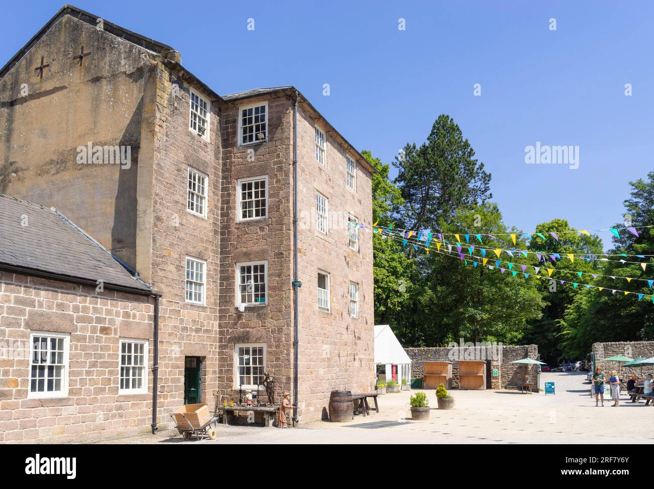 Cromford Mill filature de coton à l'eau à Cromford Mills Cromford village Cromford Derbyshire Dales Derbyshire Angleterre UK GB Europe Banque D'Images