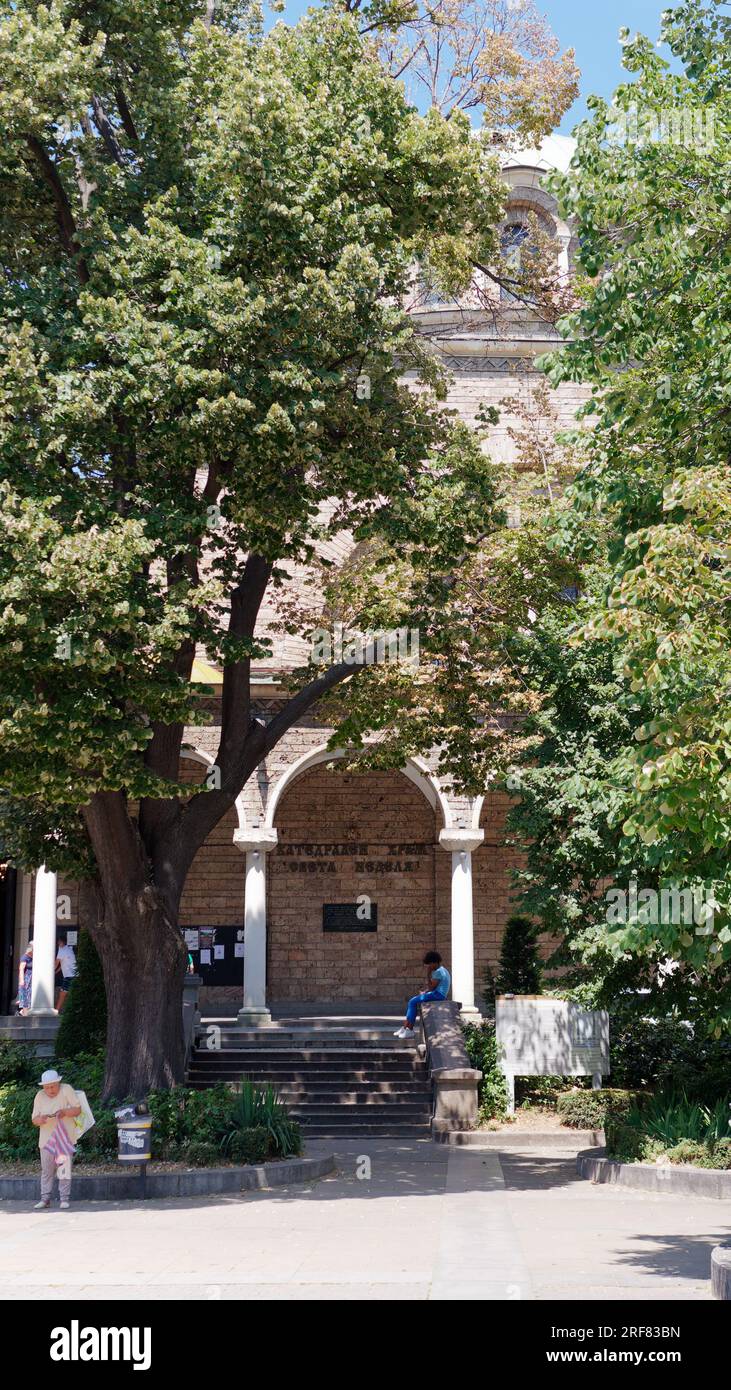 Église cathédrale Sveta Nedelya (orthodoxe orientale) dans la ville de Sofia, Bulgarie. 01 août 2023. Banque D'Images