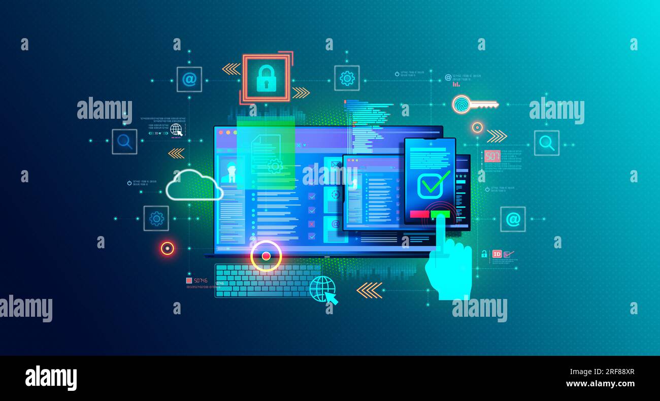 Plateforme de gestion des consentements - solution logicielle qui aide les organisations à gérer les consentements et les préférences des utilisateurs conformément au Règlement sur la confidentialité des données Banque D'Images