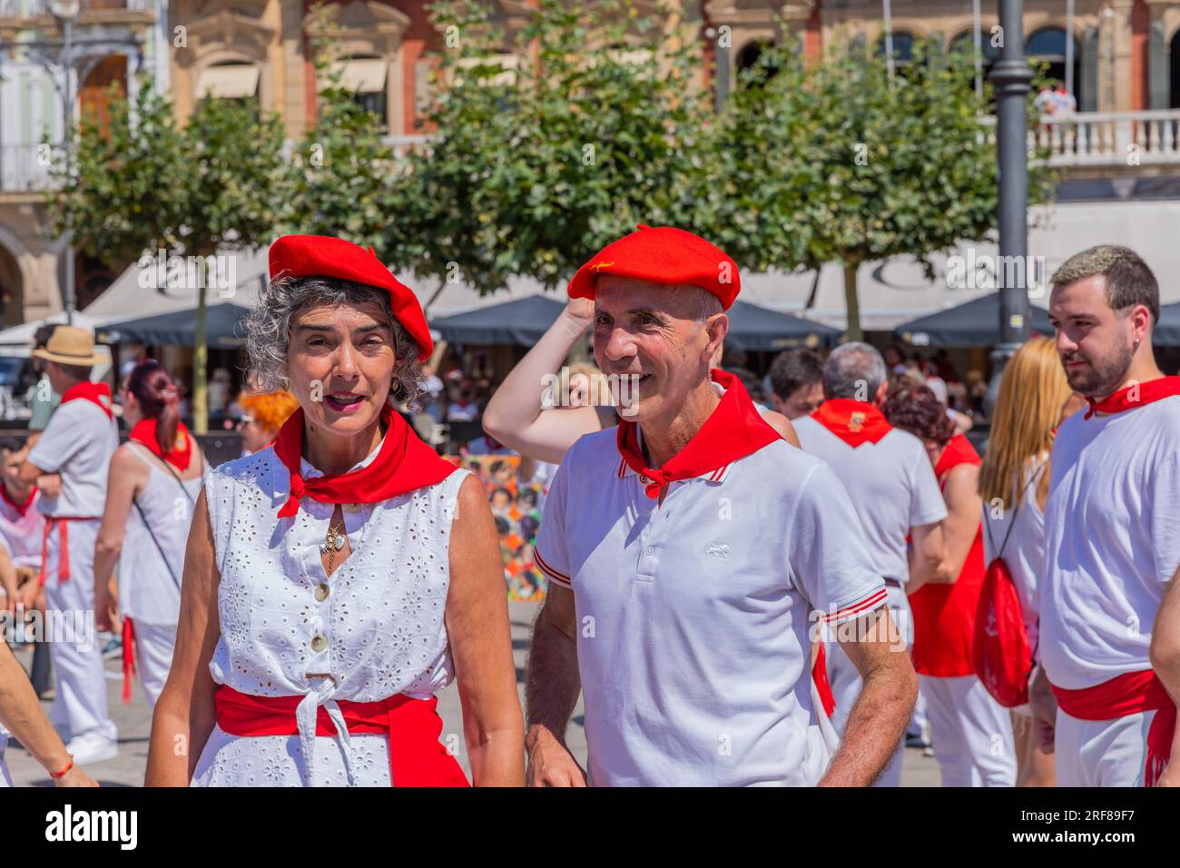 Pampelune, Espagne 09 juillet 2023 les gens célèbrent le festival