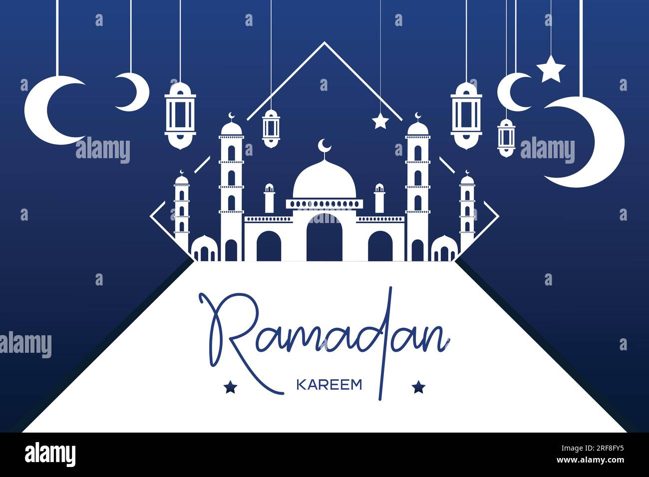 Ramadan kareem modèle design utilisé pour la carte de voeux. Illustration vectorielle Illustration de Vecteur