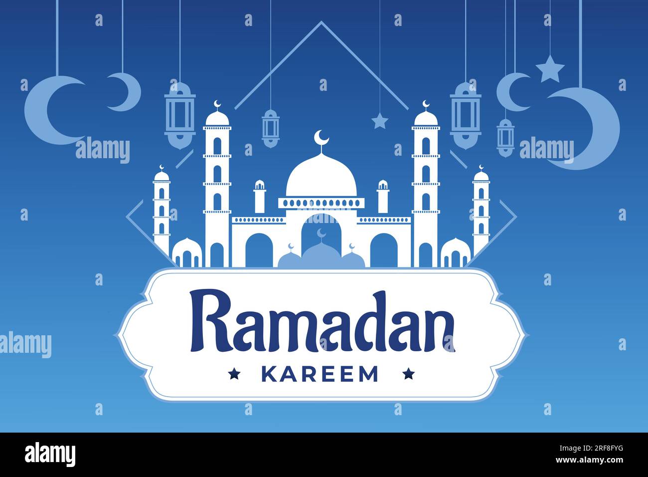 Ramadan kareem modèle design utilisé pour la carte de voeux. Illustration vectorielle Illustration de Vecteur