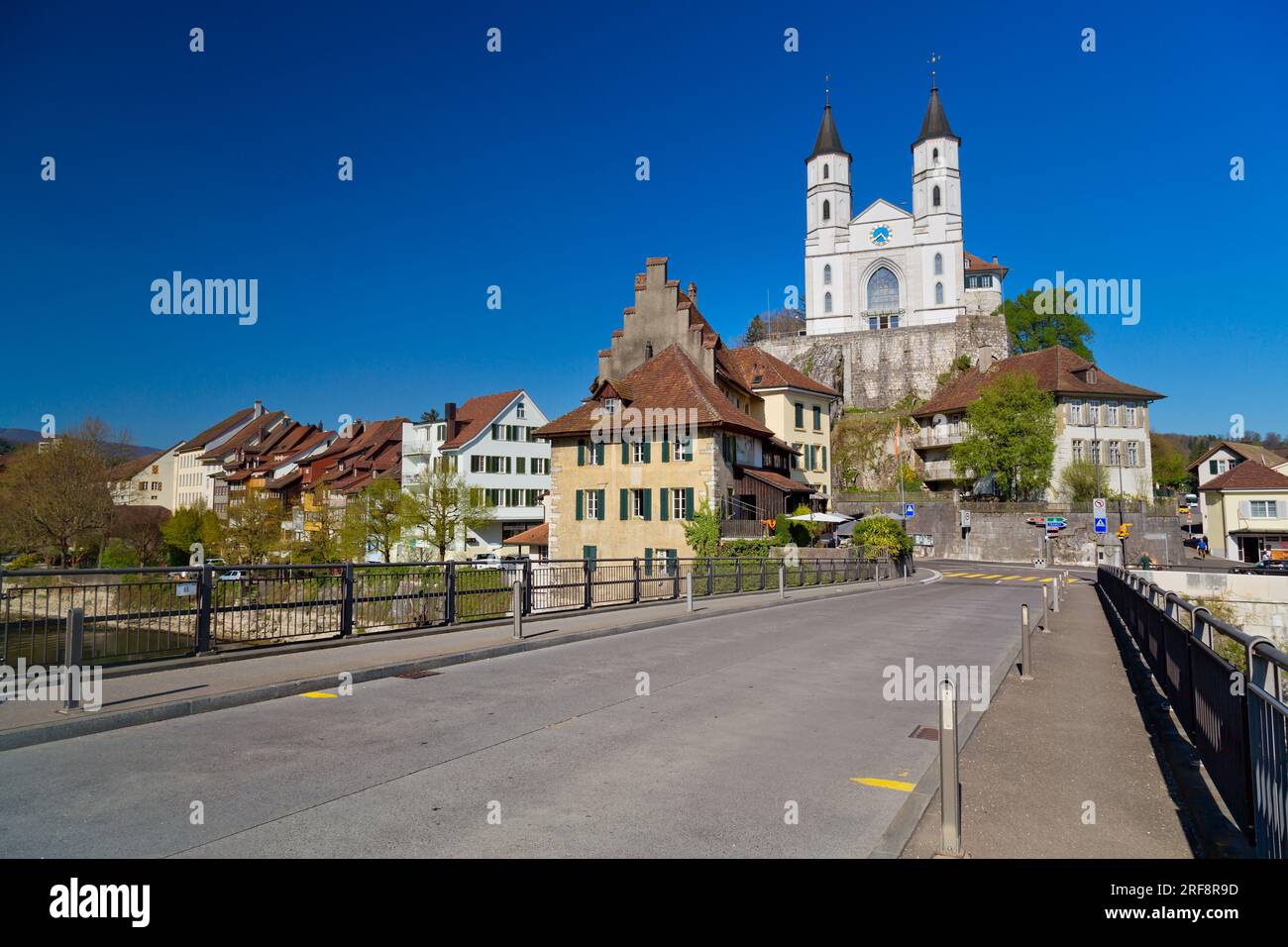 Vue panoramique d'Aarburg, Canton Argovie, Alpes suisses, Suisse Banque D'Images