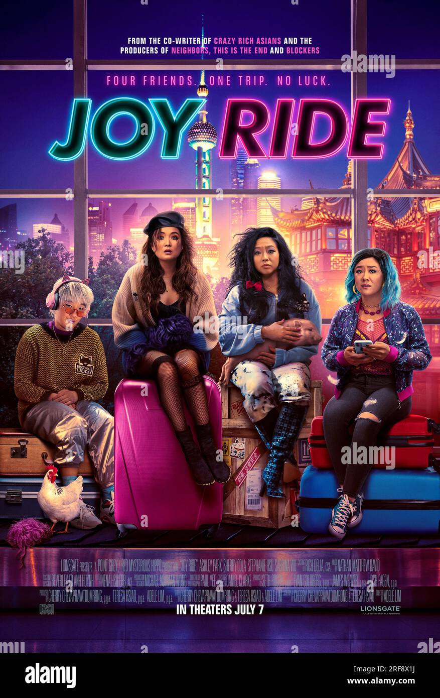 Joy Ride film affiche Sabrina Wu, Stephanie Hsu, Ashley Park, Sherry Cola Banque D'Images