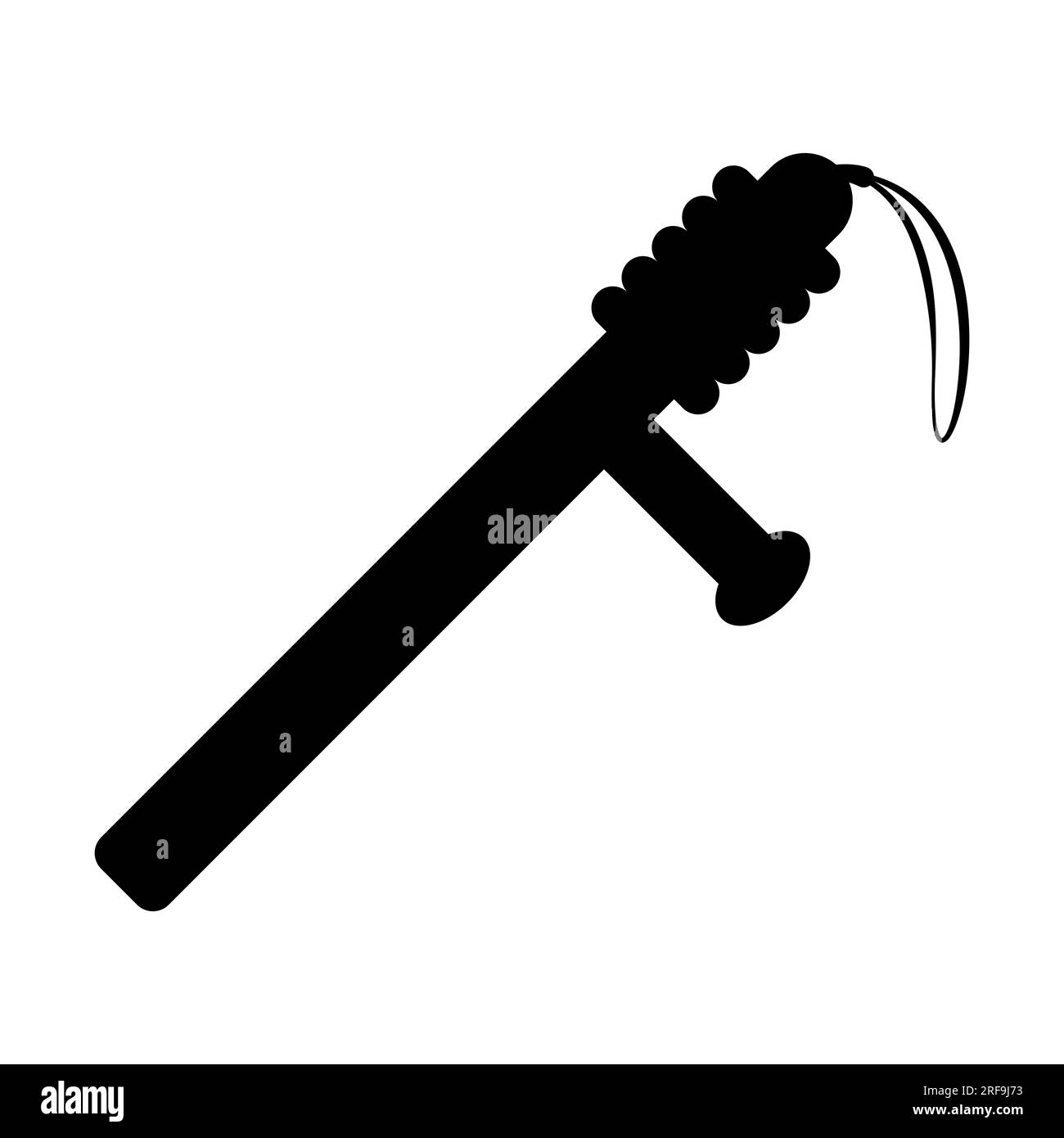 Icône de matraques de police, conception de symbole d'illustration vectorielle Banque D'Images