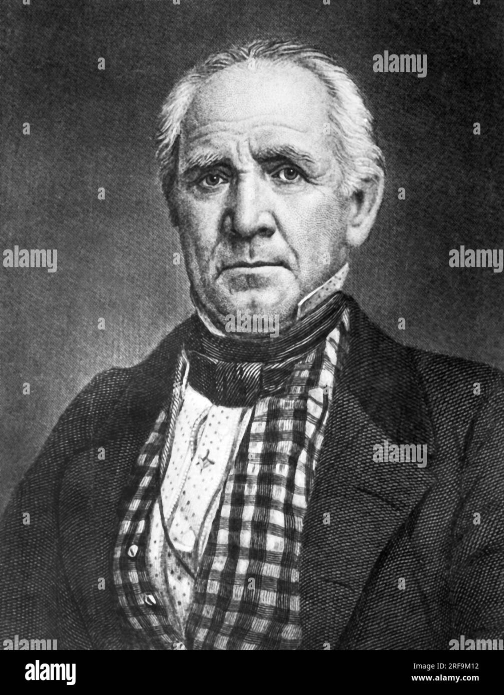 Texas : c. 1848 Un portrait de Sam Houston qui a été président, gouverneur et sénateur du Texas. Banque D'Images