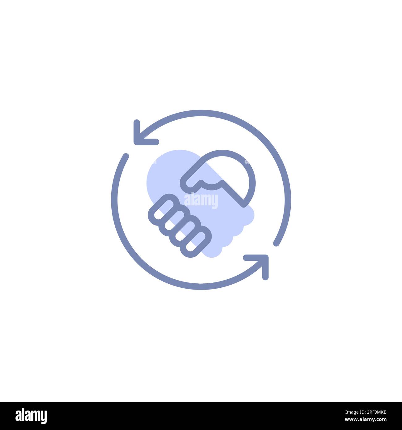 Construire un partenariat solide pour la conclusion de contrats Illustration de Vecteur