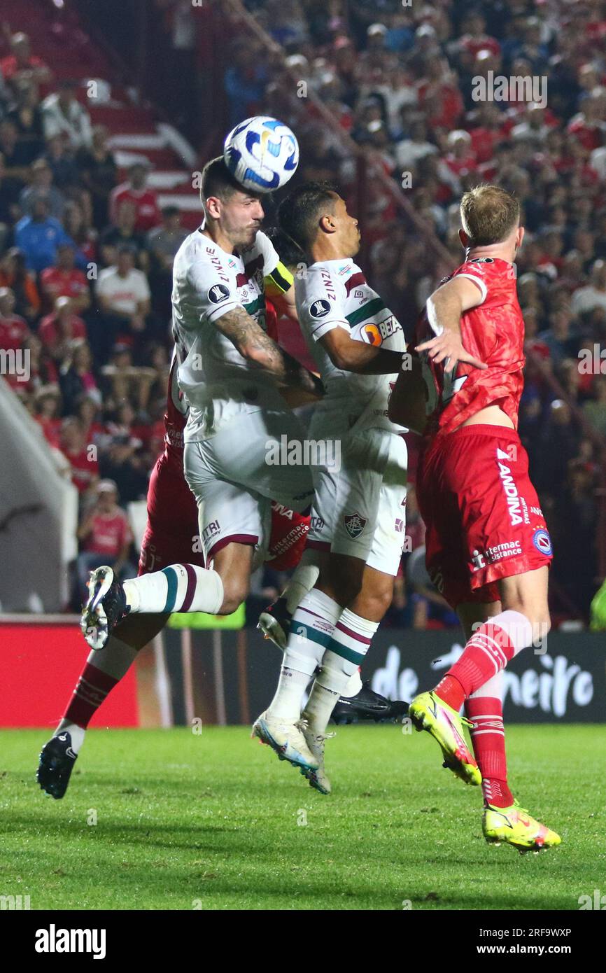 Buenos Aires, Argentine. 1 août 2023. Nino de Fluminense lors d'un match de tour de 16e pour la coupe Libertadores au stade Diego A. Maradona ( crédit : Néstor J. Beremblum/Alamy Live News Banque D'Images