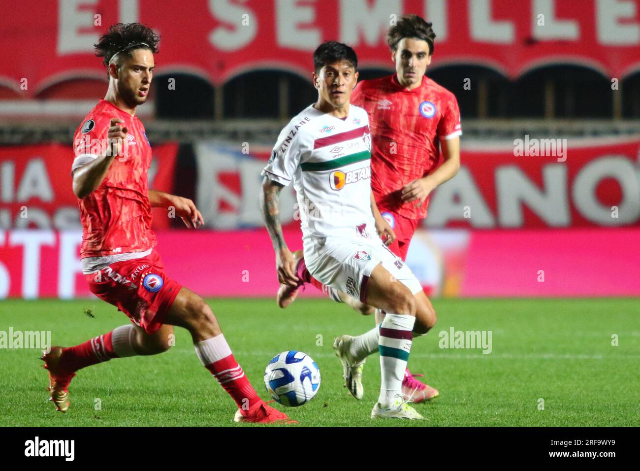 Buenos Aires, Argentine. 1 août 2023. German Cano de Fluminense lors d'un match de tour de 16e pour Libertadores Cup au Diego A. Maradona Stadium ( crédit : Néstor J. Beremblum/Alamy Live News Banque D'Images