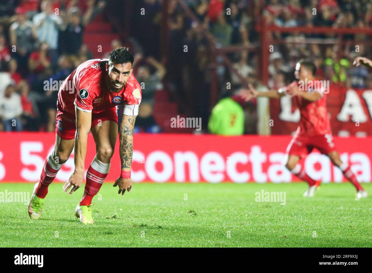 Buenos Aires, Argentine. 1 août 2023. Gabriel Avalos d'Argentinos Juniors lors d'un match de tour de 16e pour la coupe Libertadores au Diego A. Maradona Stadium ( crédit : Néstor J. Beremblum/Alamy Live News Banque D'Images