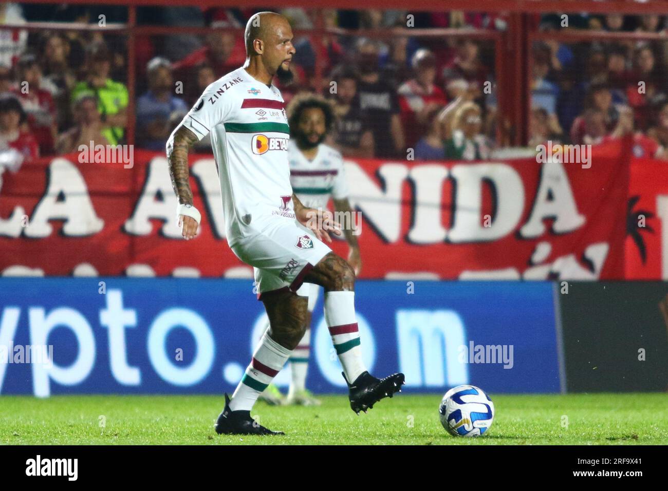 Buenos Aires, Argentine. 1 août 2023. Felipe Melo de Fluminense lors d'un match de 16e tour pour la coupe Libertadores au Diego A. Maradona Stadium ( crédit : Néstor J. Beremblum/Alamy Live News Banque D'Images