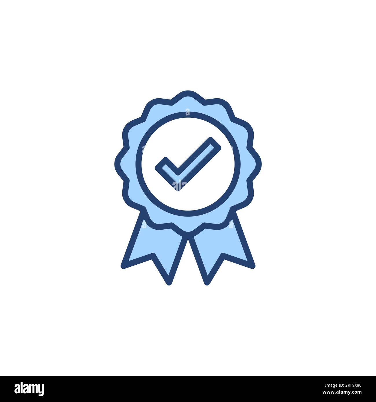 Vecteur d'icône approuvé. Icône médaille certifiée Illustration de Vecteur