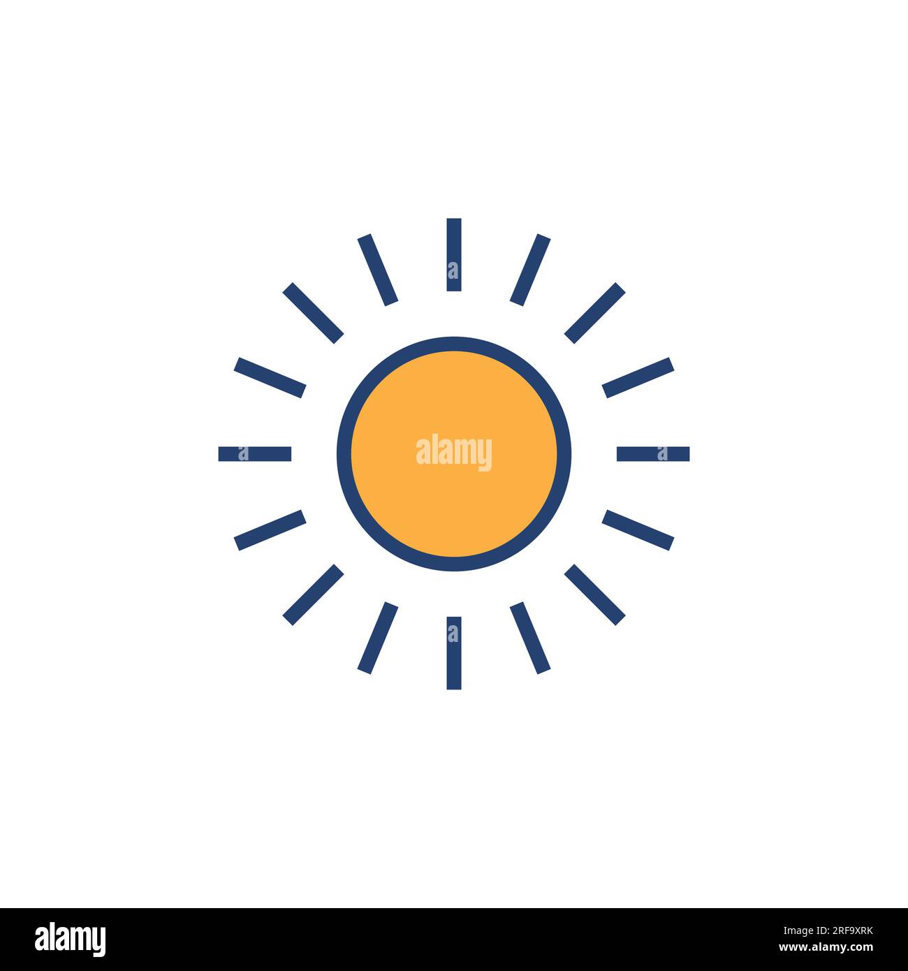 Vecteur d'icône Sun. Symbole et symbole de luminosité Illustration de Vecteur