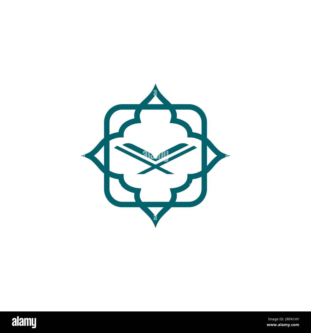 Logo Coran simple. Conception islamique. Icône Coran Illustration de Vecteur