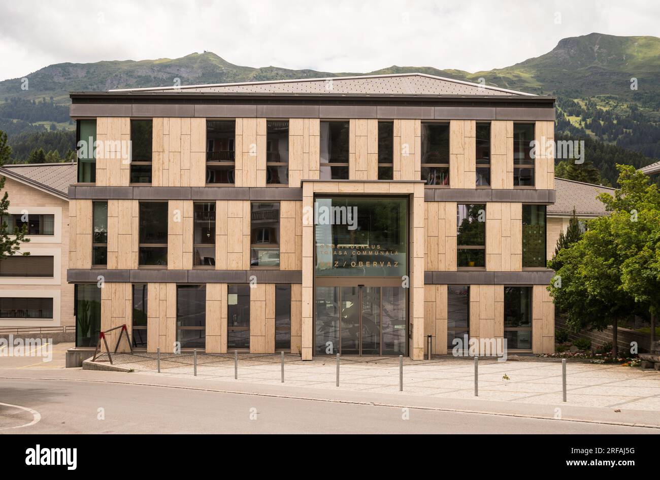 Gemeindehaus tgiasa communala, Lenzerheide, Vaz, Schweizerisch Banque D'Images