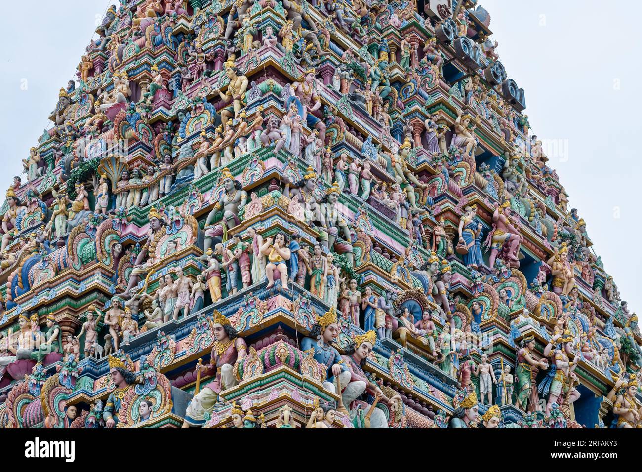 La Tour porte du temple Kapaleeshwarar à Mylapore, Chennai, Inde Banque D'Images