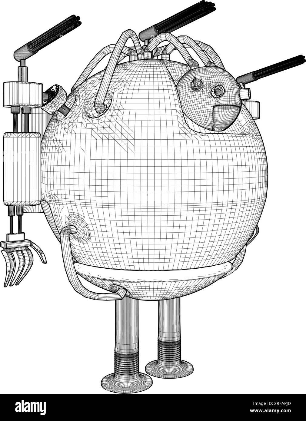 Robot Bot Vector. Isolé sur fond blanc. Une illustration vectorielle d'Un robot Bot Android. Illustration de Vecteur