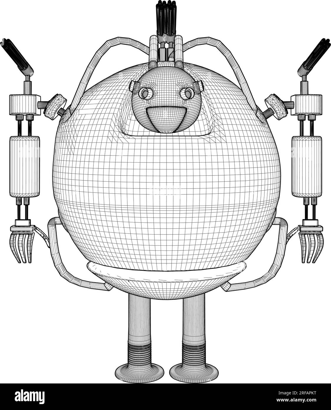 Robot Bot Vector. Isolé sur fond blanc. Une illustration vectorielle d'Un robot Bot Android. Illustration de Vecteur