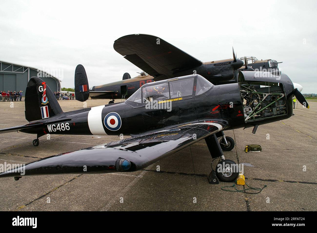 Royal Air Force Battle of Britain Memorial Flight de Havilland DHC-1 Chipmunk T10 WG486, utilisé en vol pour former les pilotes au vol à traîneau Banque D'Images