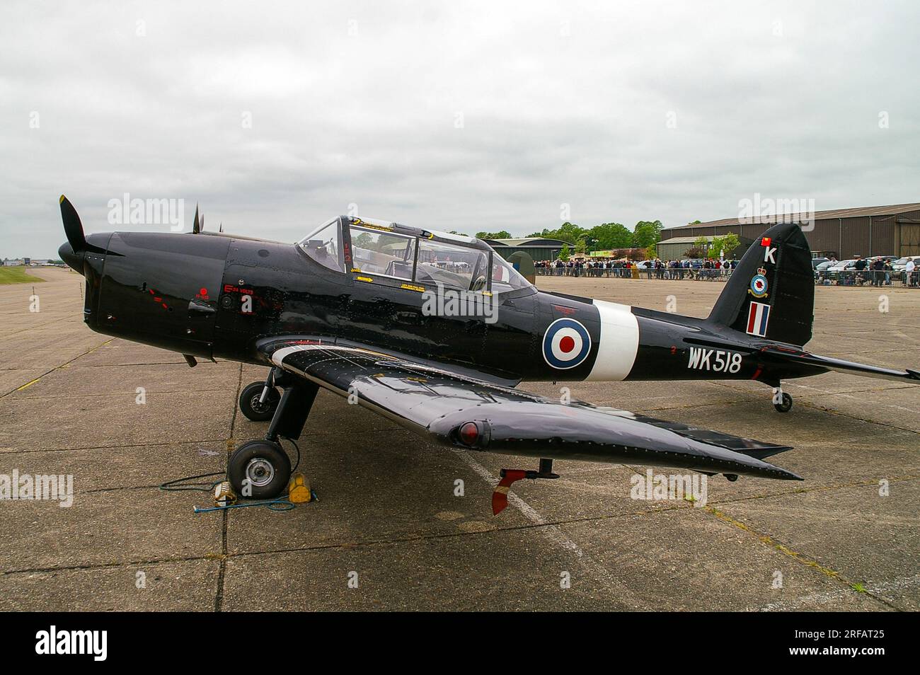 Royal Air Force Battle of Britain Memorial Flight de Havilland DHC-1 Chipmunk T10 WK518, utilisé en vol pour former les pilotes au vol à traîneau Banque D'Images