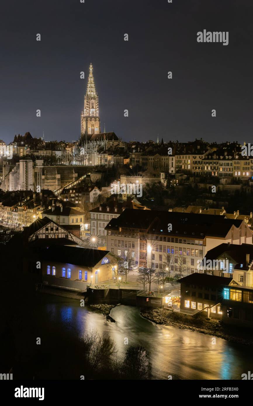 Berne la nuit Banque D'Images