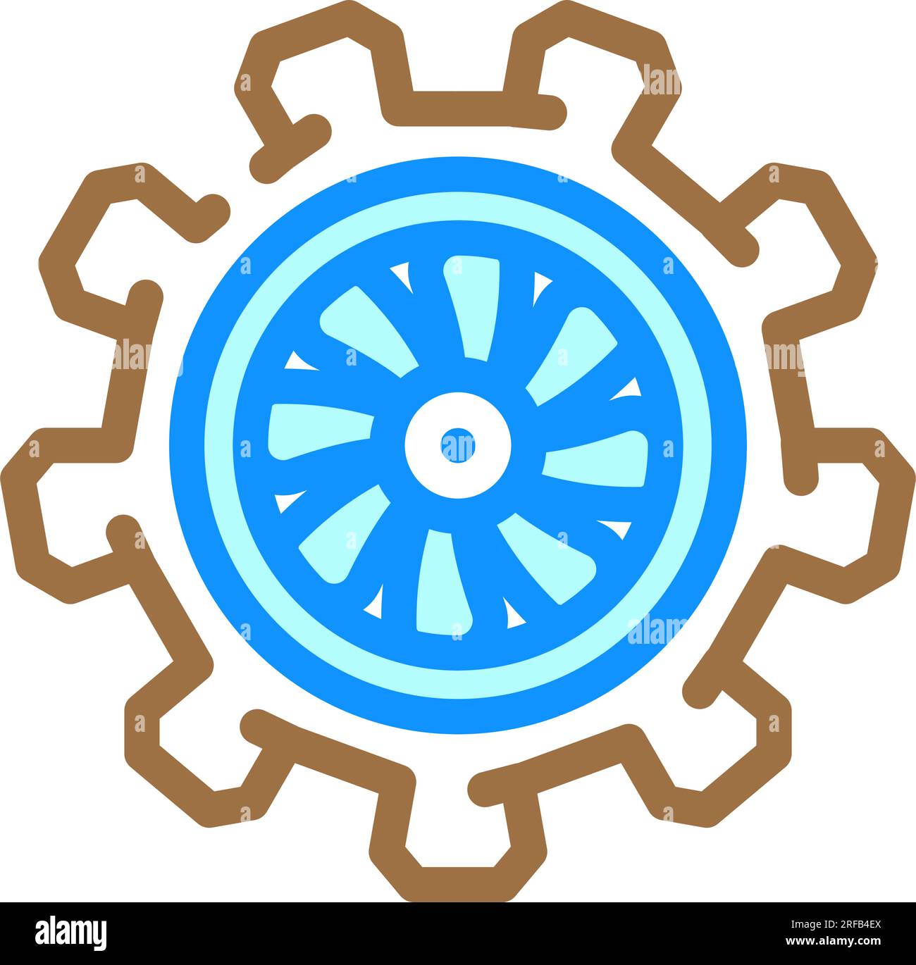 illustration vectorielle d'icône couleur d'ingénieur aéronautique de maintenance d'aéronefs Illustration de Vecteur