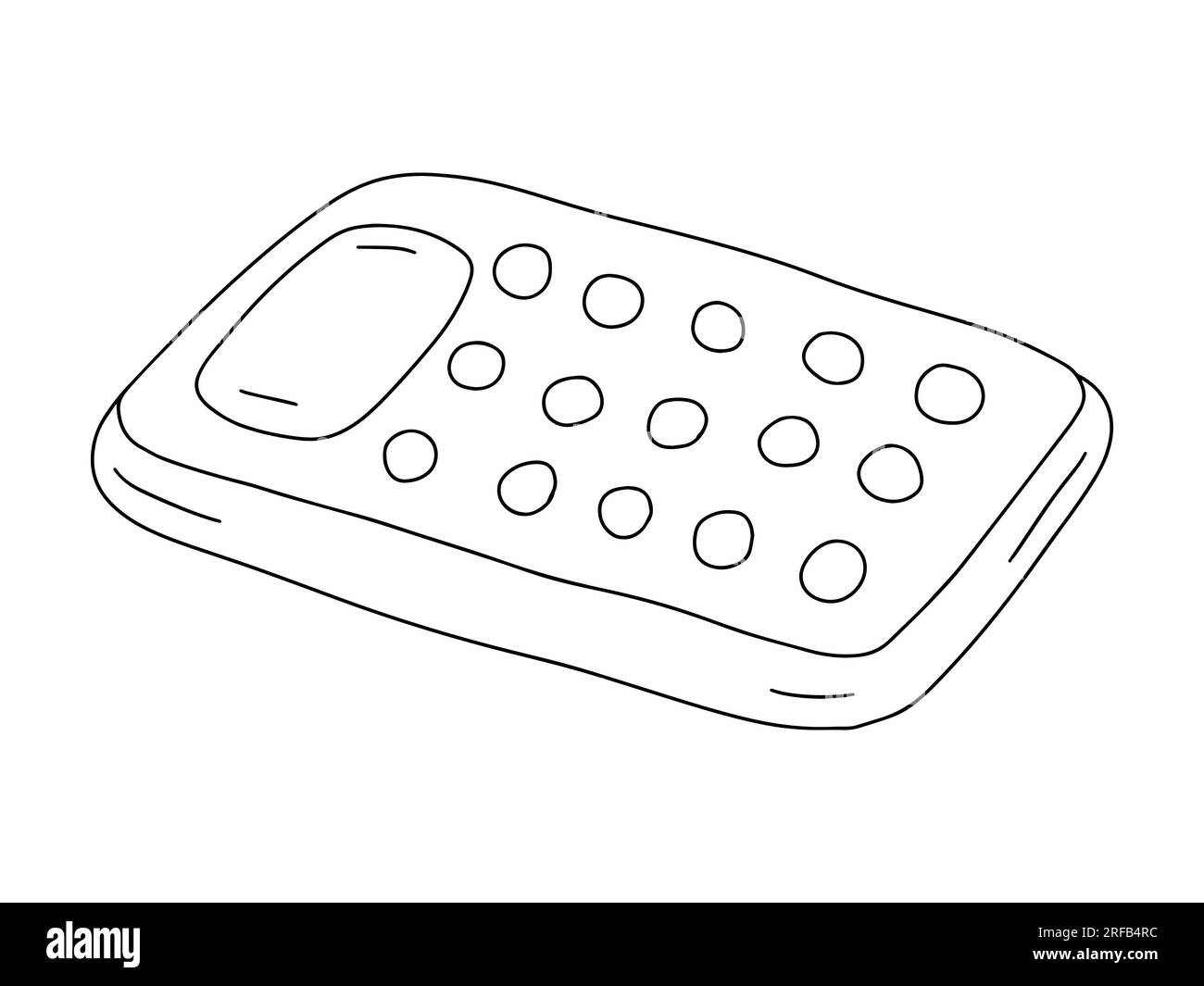 croquis de doodle de matelas gonflable Illustration de Vecteur